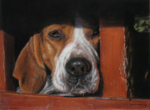 Bear hound painting